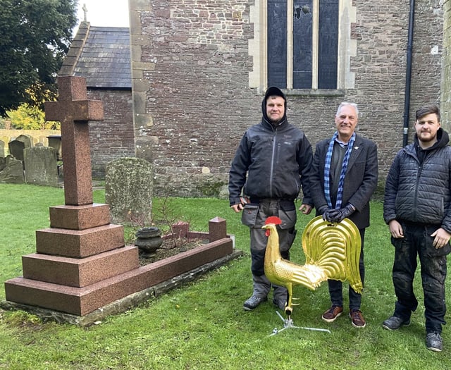 Golden cock back on top of St Mary's after first touchup in 50 years