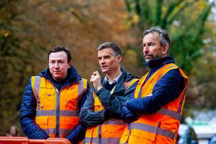 Mark Harper and rally chiefs at the Wyedean Stages