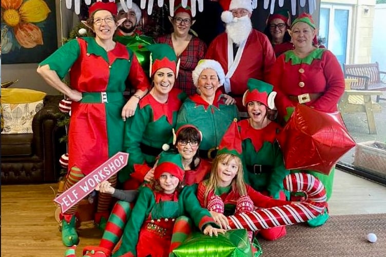 Staff and helpers at the Gibraltar Nursing Home festive fete