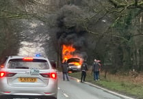 Land Rover '100 per cent damaged' in car fire on Speech House Road