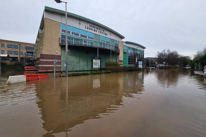 Monmouth Leisure Centre has been closed by flooding