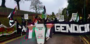 Protest at weapons site after work on building started without permit