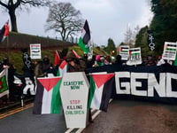 Protest at weapons site after work on building started without permit