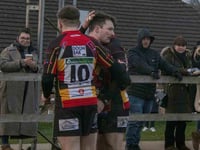 Dave Kent regales old rugby stories at Cinderford's National One clash