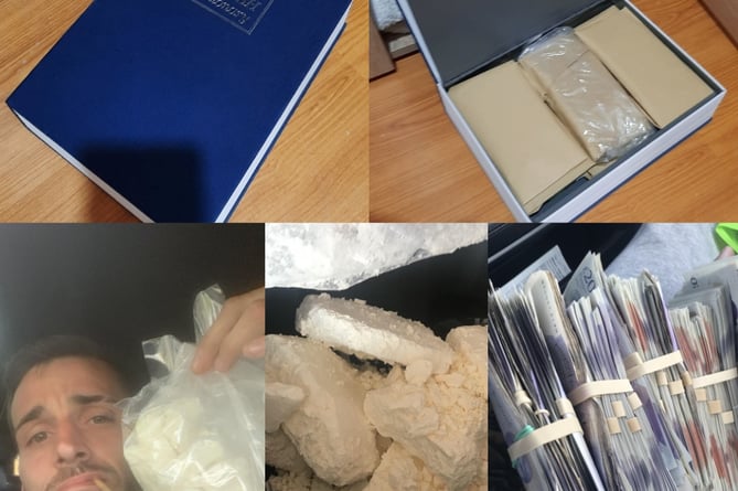 Some of the drugs, cash and other evidence seized by police