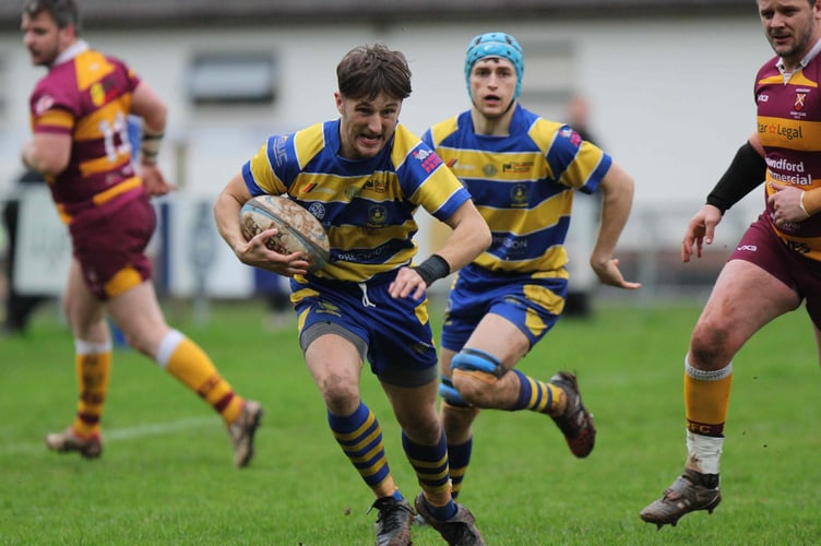 Dan Dunmore cuts inside for the opening Monmouth score