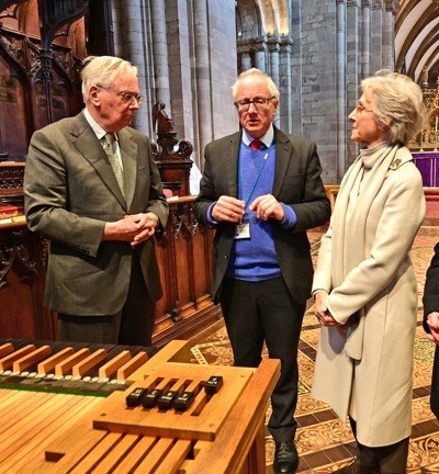 Geraint Bowen demonstrates the Chamber Organ