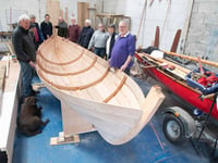 Rowing boat project on a roll