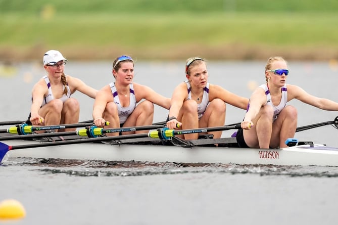 Violet Holbrow-Brooksbank at 3 (second from right) won two national titles in two days in her Wycliffe crew