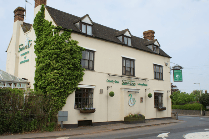 The former Swan Inn in Staunton