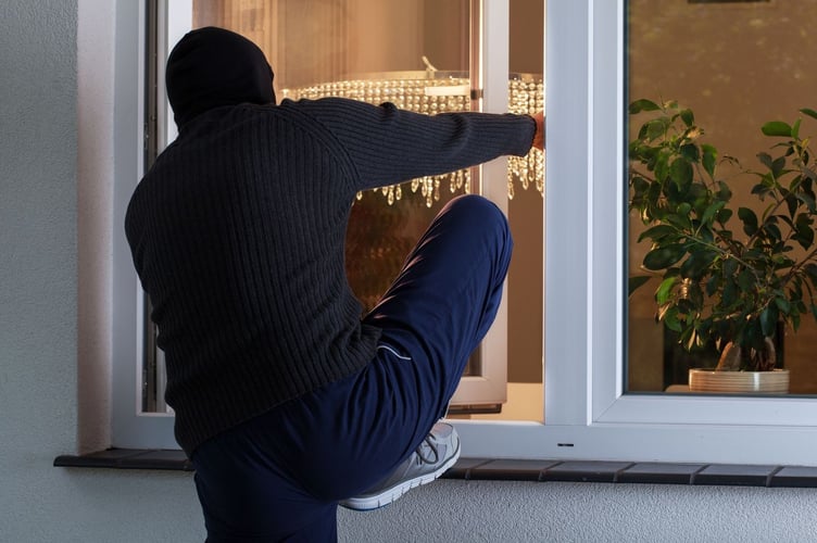 Horizontal view of burglary into the house