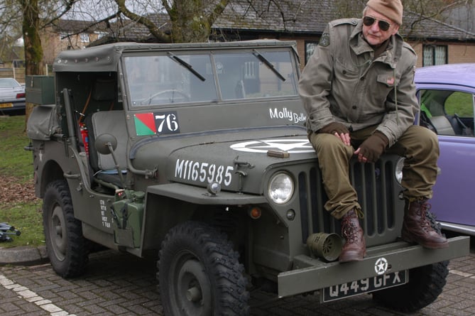 Michael White with his Willys Jeep from 1939.                   