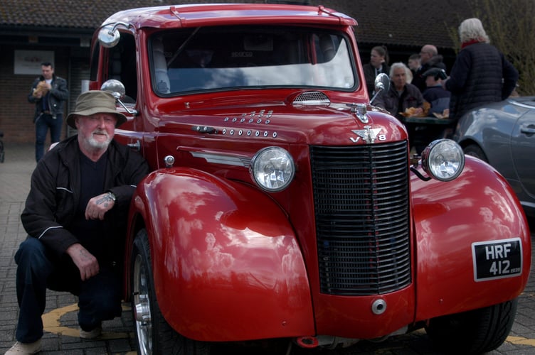 Mervin Jenkins shows off his Austin 8, which dates from 1939.