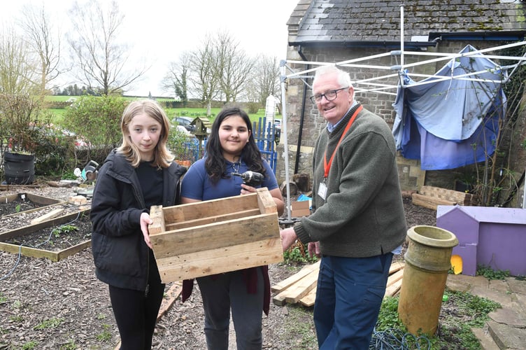 Phil Harris helped the children make planters