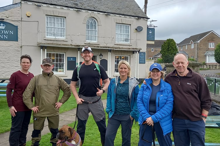 'Agony of De Feet' before taking on their 10 mile practice walk