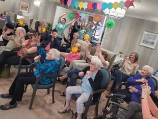 Lydney care home residents celebrate first anniversary in style 