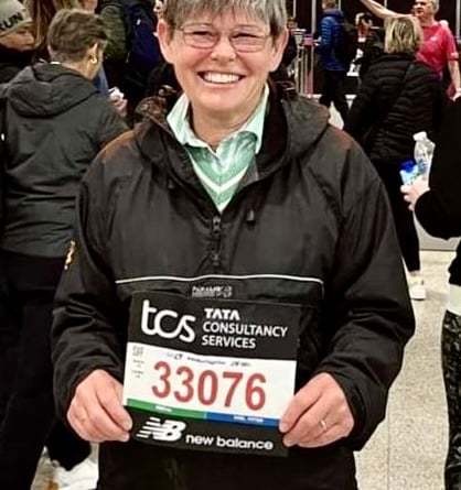 Helen Dunn ran the marathon