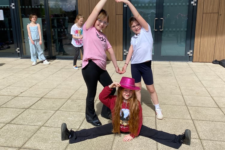Doing the splits.