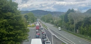 A40 southbound closed near Monmouth after accident