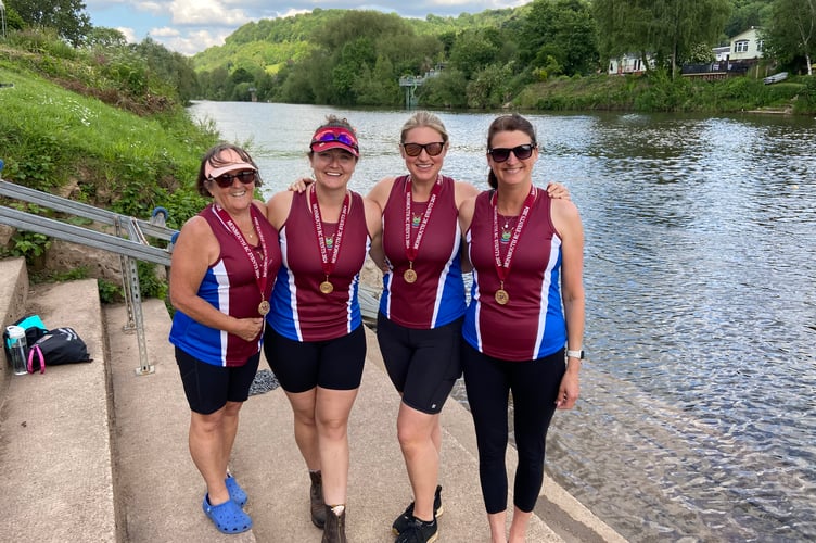 The winning Ross ladies four at Monmouth Regatta