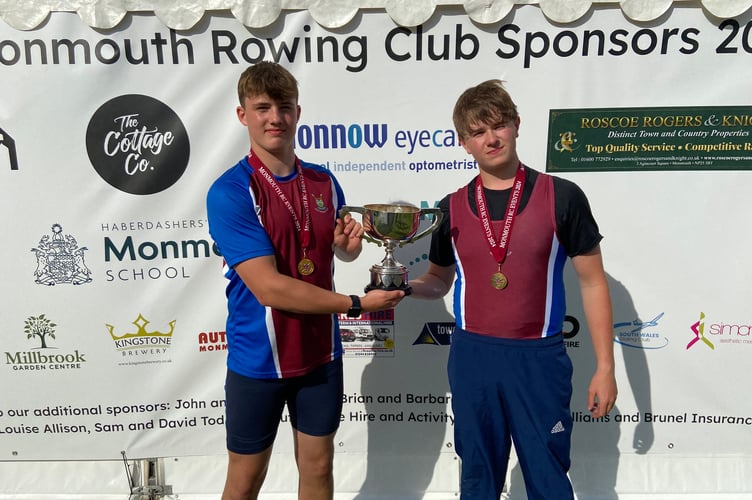 Jacob Fitzpatrick and Xander Richardson won the U15 double sculls