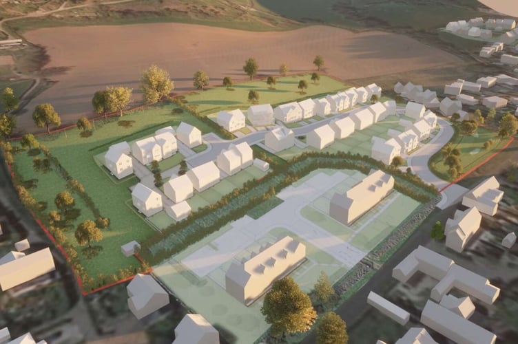 An artist's impression of the proposed Church Road development in Longhope