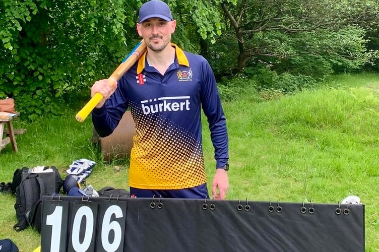 Tom Willgoss scored a ton. Photo: Monmouth CC