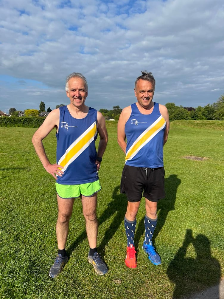Martin Blakebrough and Jeremy Creasey raced  the Caerleon 5-miler