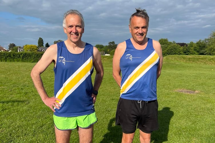 Martin Blakebrough and Jeremy Creasey raced the Caerleon 5-miler