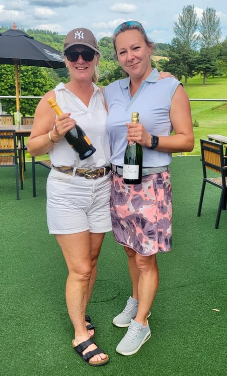 Emma Breakspear and Julie Davies were gross and net winners. Photo: Sue Wilson