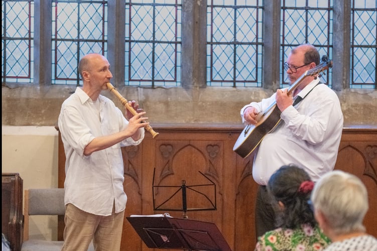 Unearthed playing at Mitcheldean Church on Friday.