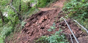 Landslip closes footpath