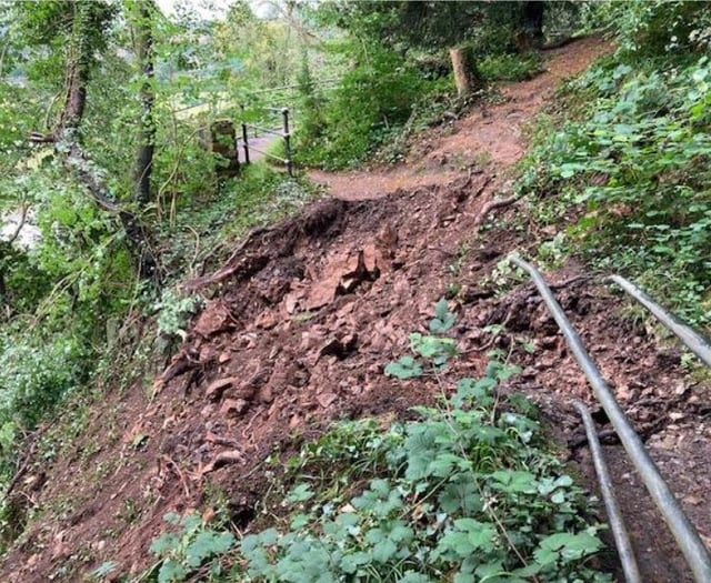 Landslip closes footpath