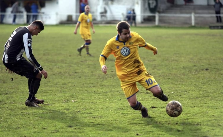 Dan MacDonald scored a hat-trick for Monmouth Town