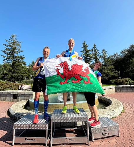 Brian Evans and Martin Blakebrough flew the flag in Estonia