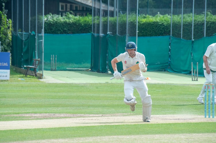 Alex Gooding in action for Aston Ingham against Great Rissington.