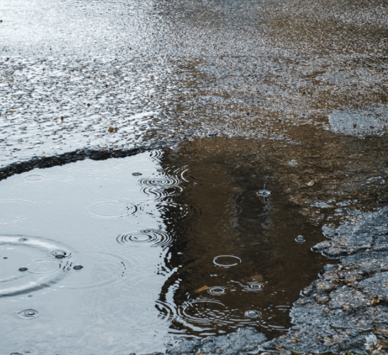 Pothole stock image 