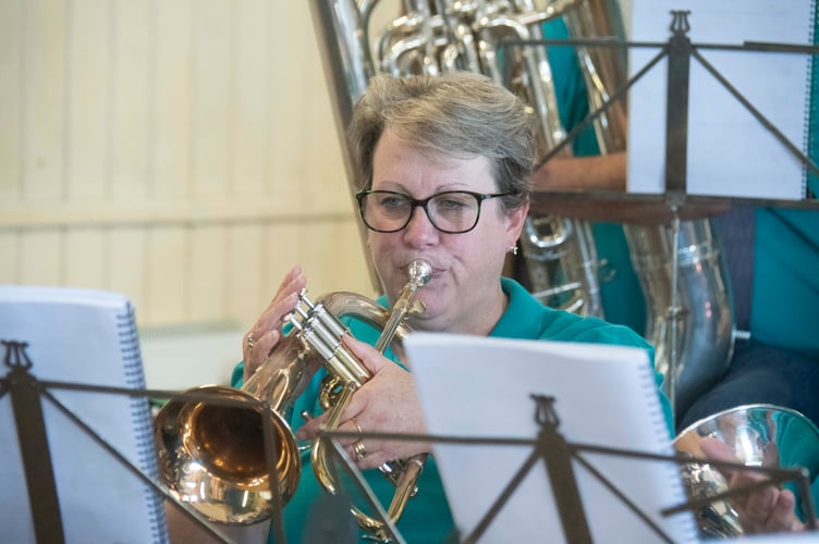 The flugelhorn featured in one of the pieces played by Forest of Dean Brass.