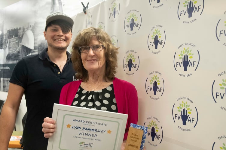 Lynn Hammersley was presented with a Lifetime Achievement award for her work in developing gymnastics in the Forest. It was presented by Chris Brown of FVAF.