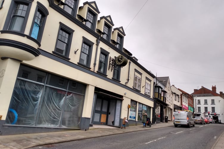 No parking outside the former Herbert Lewis building in Chepstow