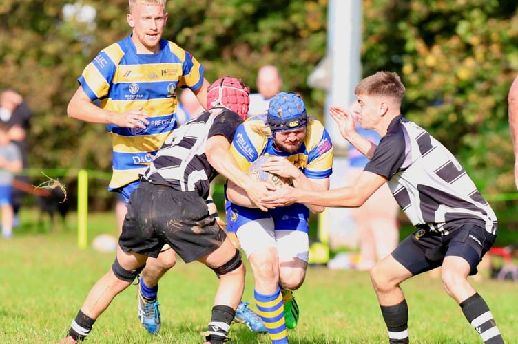 Shaun Brosnan powers through for Monmouth Druids. Photo: GARETH ROBERTS
