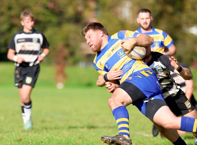 Joe Impey crosses for Monmouth Druids' bonus point try