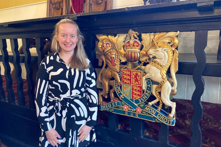 Nicole Boon, the new steward of the Forest of Dean Verderers pictured at the court at Speech House.