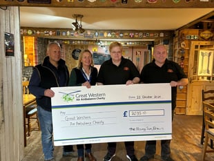 Generous locals  of Bream pub raise cash for air ambulance service