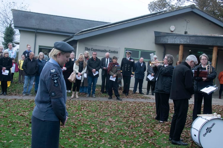 Ruth Rusling of Forest of Dean Brass played  Last Post at Yorkley