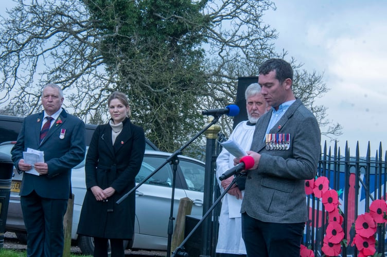 The names of the men and women from Bream who died in the Second World War are read out