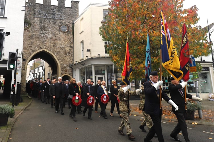 The parade at Chepstow. Picture: John Burrows.