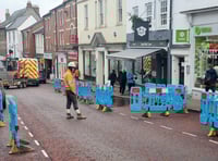 Emergency roadworks cause town centre closure