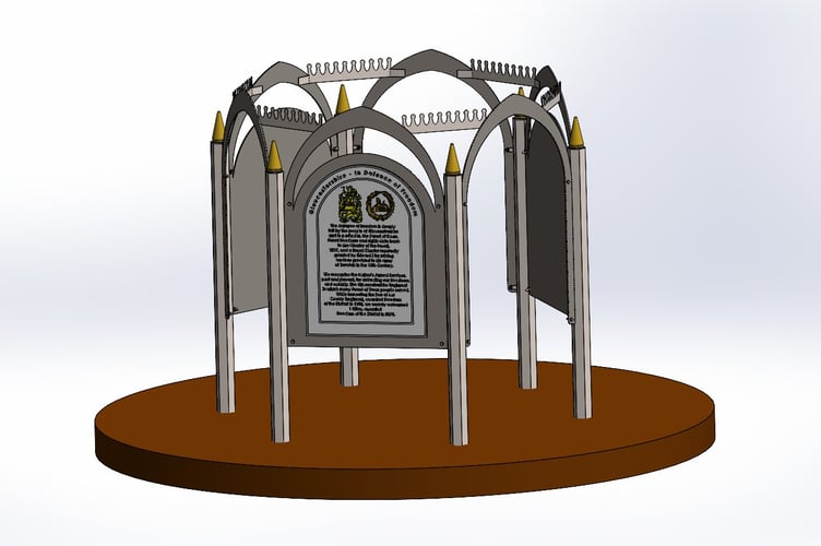 A model of the proposed memorial to veterans of the Battle of Imjin.