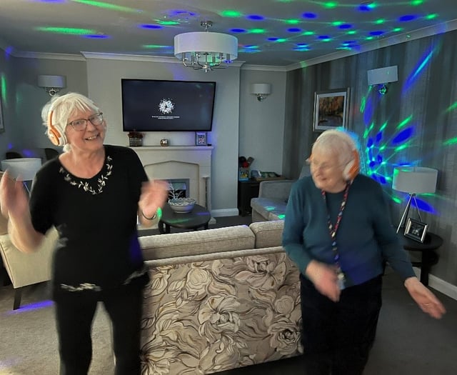 Care home residents celebrate friendship on Valentine Day